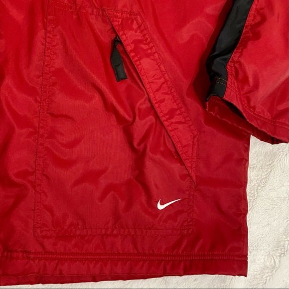 Nike Fleece-Lined Nylon Jacket Men’s Size XL Red Black - Picture 5 of 10